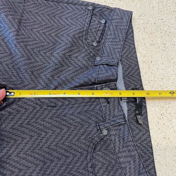 Prana Kara Skinny Jeans Womens Size 6 Gray Chevron Stretch Pockets Low Rise - Picture 12 of 13
